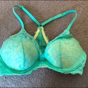 PINK lace halter bra